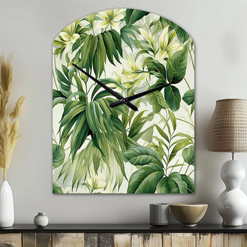 Vintage Jungle - Asymmetric Metal Wall Clock